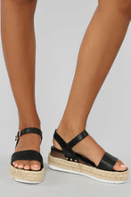 Load image into Gallery viewer, Ready Or Not Sandals - Black