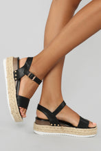 Load image into Gallery viewer, Ready Or Not Sandals - Black