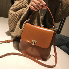 Load image into Gallery viewer, Simplicity retro generous PU shoulder bag bucket handbag