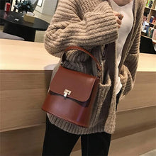 Load image into Gallery viewer, Simplicity retro generous PU shoulder bag bucket handbag