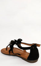 Load image into Gallery viewer, Peacock Feather Black Suede Sandals-SinglePrice