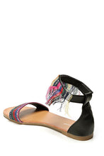 Load image into Gallery viewer, Boho Fringed Black Flat Sandals-SinglePrice