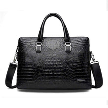 Load image into Gallery viewer, Men Business Alligator Faux Leather Handbags Crossbody Bags Laptop Bag Briefcase