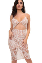 Load image into Gallery viewer, Cream Lace Overlay Midi Dress