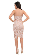 Load image into Gallery viewer, Cream Lace Overlay Midi Dress