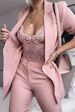 Load image into Gallery viewer, Blush Pink Floral Lace Bodysuit