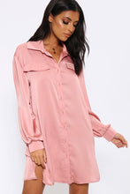 Load image into Gallery viewer, Blush Long Sleeve Oversized Satin Shirt
