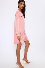 Load image into Gallery viewer, Blush Long Sleeve Oversized Satin Shirt