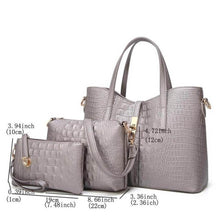 Load image into Gallery viewer, Luxury 3PC Women Rivet Handbags