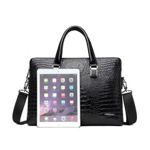 Load image into Gallery viewer, Men Business Alligator Faux Leather Handbags Crossbody Bags Laptop Bag Briefcase