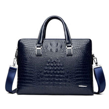 Load image into Gallery viewer, Men Business Alligator Faux Leather Handbags Crossbody Bags Laptop Bag Briefcase