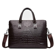 Load image into Gallery viewer, Men Business Alligator Faux Leather Handbags Crossbody Bags Laptop Bag Briefcase
